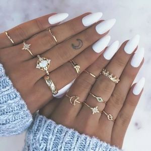 Gold Stackable Ring Set
